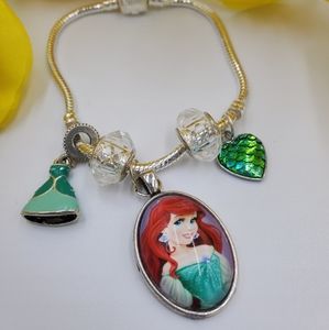 Little Mermaid 925 s.silver big charm bracelet
